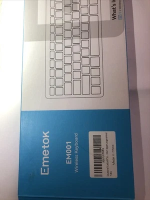 Emetok Wireless Keyboard EM001 Color Gray Slim Line Apple iPhone - Image 1 of 4
