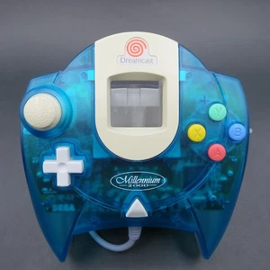 Controlador Dreamcast Aqua Blue Millennium 2000 HKT 7700 OEM Hecho en Japón - Imagen 1 de 8
