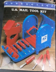 Vintage USPS United States Post Office Screwdriver Tool Kit Advertising Mailbox - Picture 1 of 9