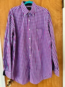 TAILORBYRD kariertes Button-Down-Hemd mit Flip-Manschette für Herren - Größe XLT - Bild 1 von 4