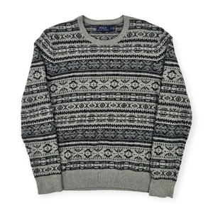 Jersey de punto Polo Ralph Lauren Fair Isle para hombre pequeño - Imagen 1 de 8