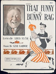 early SILENT FILM comedian JOHN BUNNY sheet music THAT FUNNY BUNNY RAG ~ 1914 - Picture 1 of 1