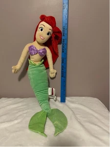 Disney Principessa Ariel Sirenetta Peluche Bambola 20" Capelli Rossi Verde Coda Jay - Foto 1 di 5