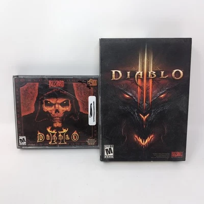 Diablo Game Lot: II 2 Jewel Case & III 3 Big Box (PC DVD-ROM) - Image 1 of 4