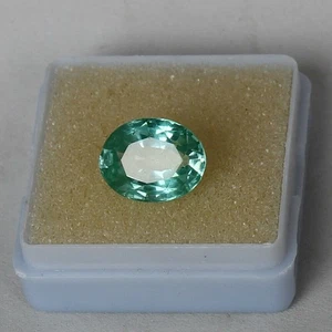 AAA Grade Natural Green Tourmaline 8.20 CT Oval Fine Cut Specimen Loose Gemstone - Picture 1 of 5