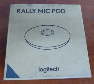 Logitech Rally Mic Pod Wired Modular Microphone 989-000430 Black Brand New - Picture 1 of 3
