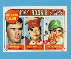 1969 Topps #597 A.L.Rookie Stars Rollie Fingers HOF RC Auto - Picture 1 of 4