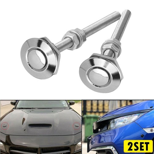 2Set Push Quick Button Release Bonnet Hood Lock Pins Clip Car Bumper ...