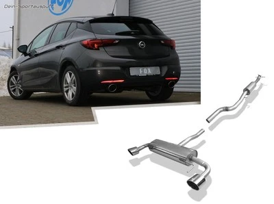 FOX Acciaio Inox Duplex Sistema di scarico sportivo Opel Astra K 1.6 Turbo Ogni - Immagine 1 di 4