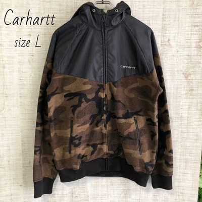 Chaqueta de camuflaje polar de nailon bordado Carhartt talla L negra para hombre - Imagen 1 de 4