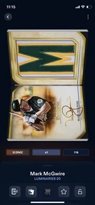 2020 Topps Bunt Digital Luminaries Mark McGwire Auto Book 116cc Iconic - Picture 1 of 2
