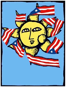 Wall Decor POSTER.Puerto Rico Sun.Room Home art.House wall Interior design.512 - Picture 1 of 1