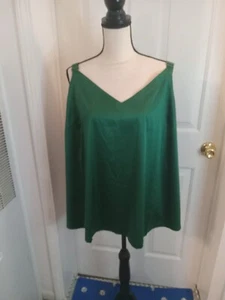 Lane Bryant Women's Plus Sleeveless V Neck Tank Top Blouse Green Size 24 NWT - Picture 1 of 18