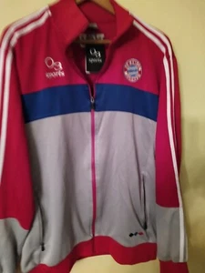 FC Bayern Munchen tracksuit top red grey blue 3XL - Picture 1 of 12