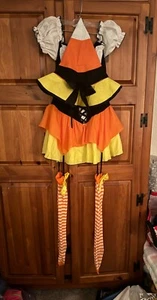 Candy Corn Witch Halloween Costume Girl's Women (Fits Sizes 0-9) 4-Piece - Picture 1 of 1