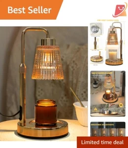 Candle Warmer Lamp Glass 12" Dimmable Adjustable Timer Wax Melting Home Decor - Picture 1 of 8