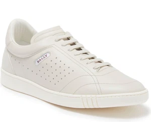 Bally Winner Men's Leather Sneakers Shoes Dusty White US 11.5 EU 10.5 GL024086 - Picture 1 of 18