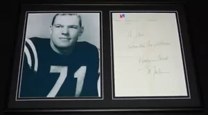 Merlin Olsen Signed Framed NBC Letterhead & Photo Display Rams - Picture 1 of 1