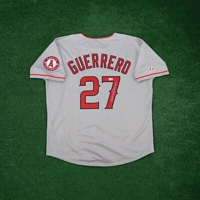 Vladimir Guerrero signed Anaheim Los Angeles Angels Grey Road Jersey BAS - Image 1 of 4