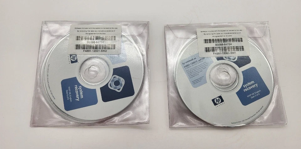 NEW OEM 2002 HP Notebook system recovery disks F4891-12001A zed100 - Image 1 of 4