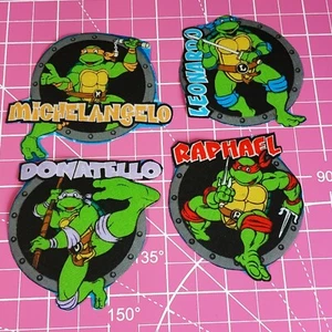 Ninja Turtle Fabric Iron-On Applique Patches For Kids, Jacket Leonardo - Photo 1/6