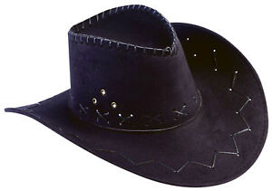 Cowboy Flocked Black Adult Hat With Decorative Lacing Forum Novelties