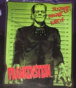New Frankenstein Monster Plush Fleece Throw Blanket GIFT Halloween Decor Killer - Picture 1 of 2