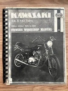 1974-81 Kawasaki Motorcycle Owners Workshop Manual 400 & 440 Twins, Bound Copy - Picture 1 of 4