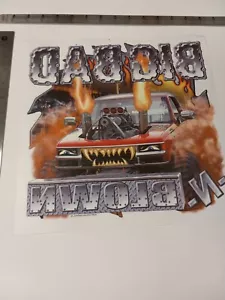 Vintage (Original Bootleg Iron -On / Heat Transfer) Monster Truck BIG BAD BLOWN - Picture 1 of 1