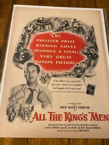 Vintage 1949 Broderick Crawford Joanne Dru All The King's Men Movie ad - Picture 1 of 1