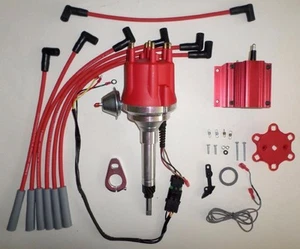 Distribuidor HEVY INLINE 6 cilindros 194-216-235 rojo HEI de tapa pequeña, bobina y cables - Imagen 1 de 4
