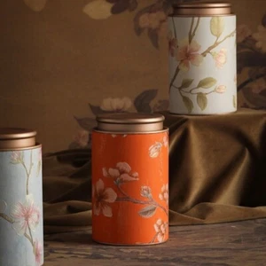 Round Tea Storage Jar Empty Tea Tin Can Home Tea Sealed Jar Tea Packaging Box - Picture 1 of 27