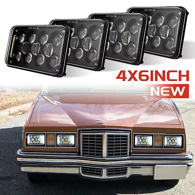 4PCS Halo Projector 4x6'' 4D LED Headlights DRL Hi/Low For Grand Pri-x 1976-1987 - Image 1 of 4