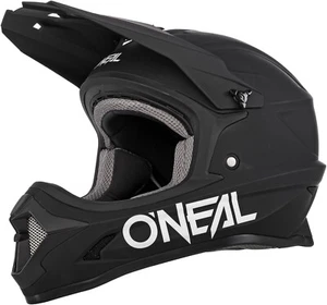 O'Neal 1SRS YXL Size Full Face Motocross Helmet Solid Black Adjustable for Youth - Picture 1 of 4