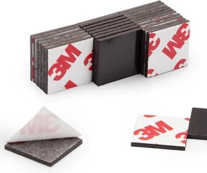 Magnetic Squares with 3M Adhesive Backing(96 PCS Each 3/4" X 3/4"),Self Sticky P - Picture 1 of 7