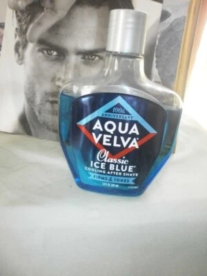 复古 Aqua Velva 经典剃须后冰蓝色 - 7 液量盎司。 — 第 1/4 张图片