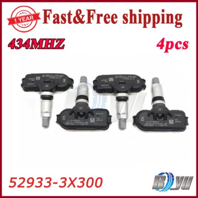 4pcs 52933-3X300 Tire Pressure Sensor TPMS For Hyundai Elantra KIA RIO 2012-2014 - Изображение 1 из 4