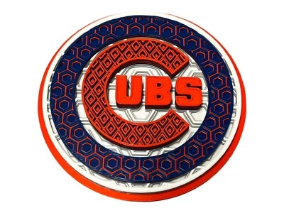 Arte de pared 3D de los Chicago Cubs - Decoración de mosaico MLB | Idea de regalo para fanáticos del béisbol Foto 1 de 4