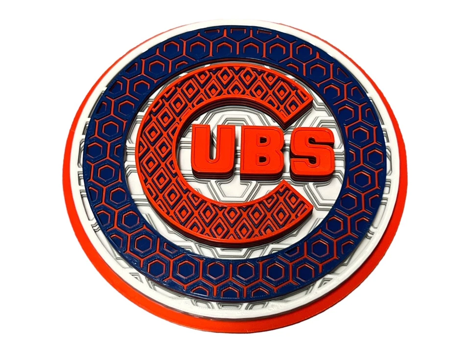 Chicago Cubs 3D Wall Art – MLB Mosaic Decor | Baseball Fan Gift Idea - Image 1 of 4