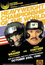 MIKE WEAVER GERRIE COETZEE 8X10 PHOTO BOXING PICTURE 