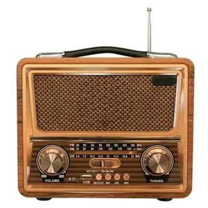 Vintage Design Bluetooth FM/AM Rechargeable USB AUX TF Card 2055BT Speaker Radio - Picture 1 of 6