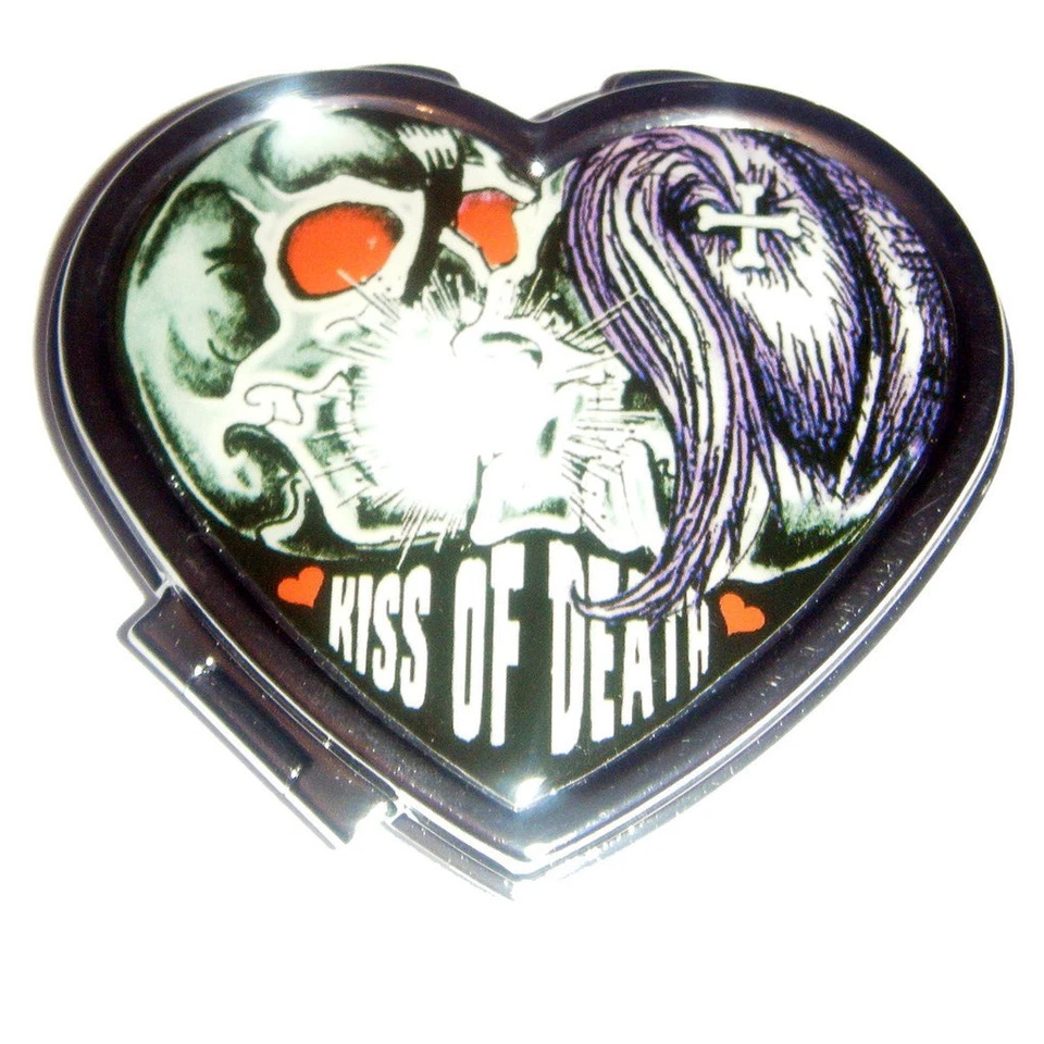 Espelho de maquiagem compacto Kreepsville 666 Kiss Of Death Heart - Imagem 1 de 1