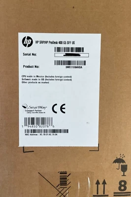 New HP HP ProDesk 400 G5 SFF Desktop PC i5 i5-8500 16GB 512GB SSD 9WX11U8#ABA - Image 1 of 3