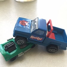 VTG 80’s Kool-Aid Man Blue Tonka Pickup Truck Drink Promo Advertisement Toy Car