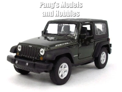 4.25 Inch Jeep Wrangler Rubicon Hard Top 1/32 Scale Diecast Model - Green - Image 1 of 4