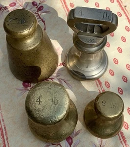 4 engl. Messing " Bell-Weights" - Glocken-Gewichte - Bild 1 von 1