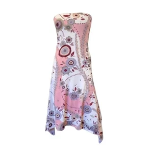 Vintage 90's Asymmetric Dress Size 10 S By FOR DOLLS ONLY Stretch Floral Midi - Bild 1 von 11