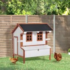 Chicken Coop Hen Cage Poultry Hutch Nesting Box Roof Wooden Large House Door