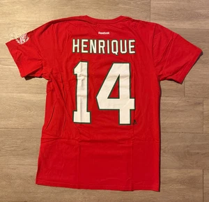 New Jersey Devils Adam Henrique 2014 Stadium Series Reebok NHL Hockey Shirt L - Picture 1 of 4