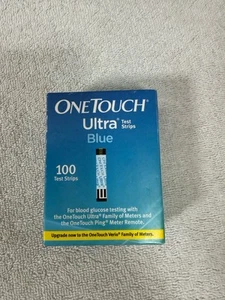 Onetouch Ultra Blue Blood Glucose Test Strips 100 Count Expired 1-2020 - Picture 1 of 7